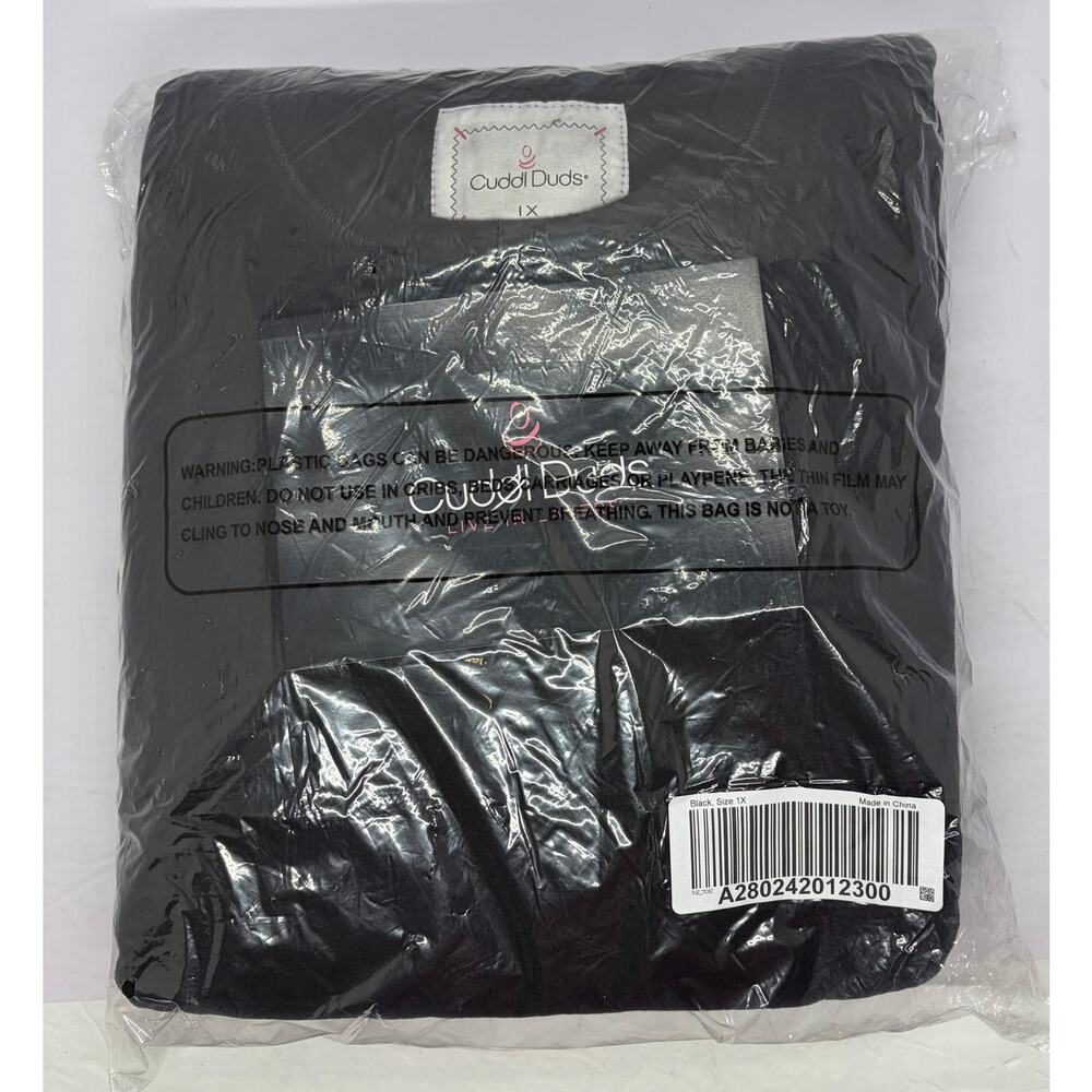 NWT Cuddl Duds 2 Piece Fleece Pajamas Lounge Set Black Animal Print Size 1X